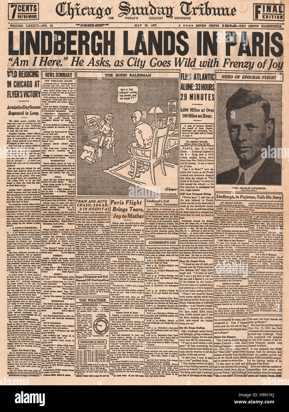 1927-chicago-sunday-tribune-front-page-charles-lindbergh-flies-the-H9N1KJ.jpg